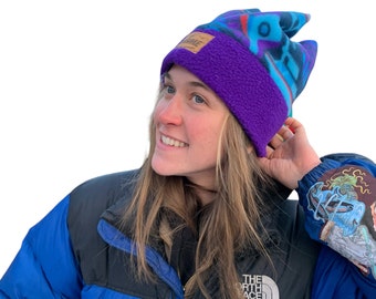 Retro four peaks fleece hat