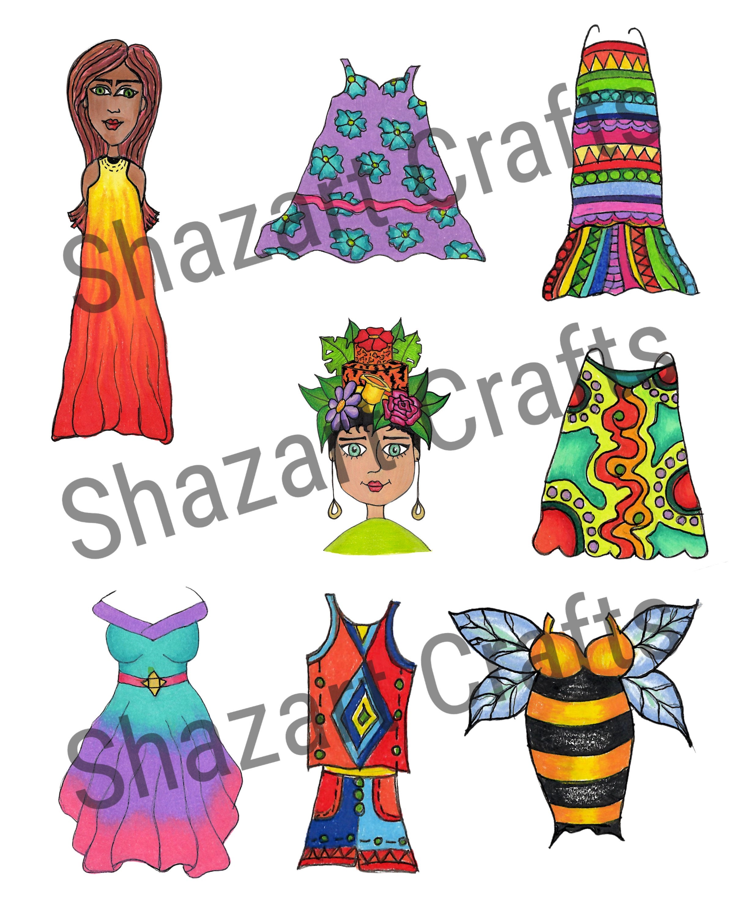 Paper Dolls, Art Journal Dolls, Doll Ephemera, Junk Journal, Paper Doll ...