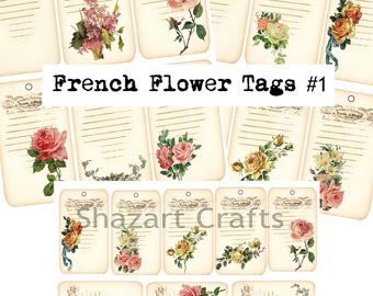 French Flower Tags #1