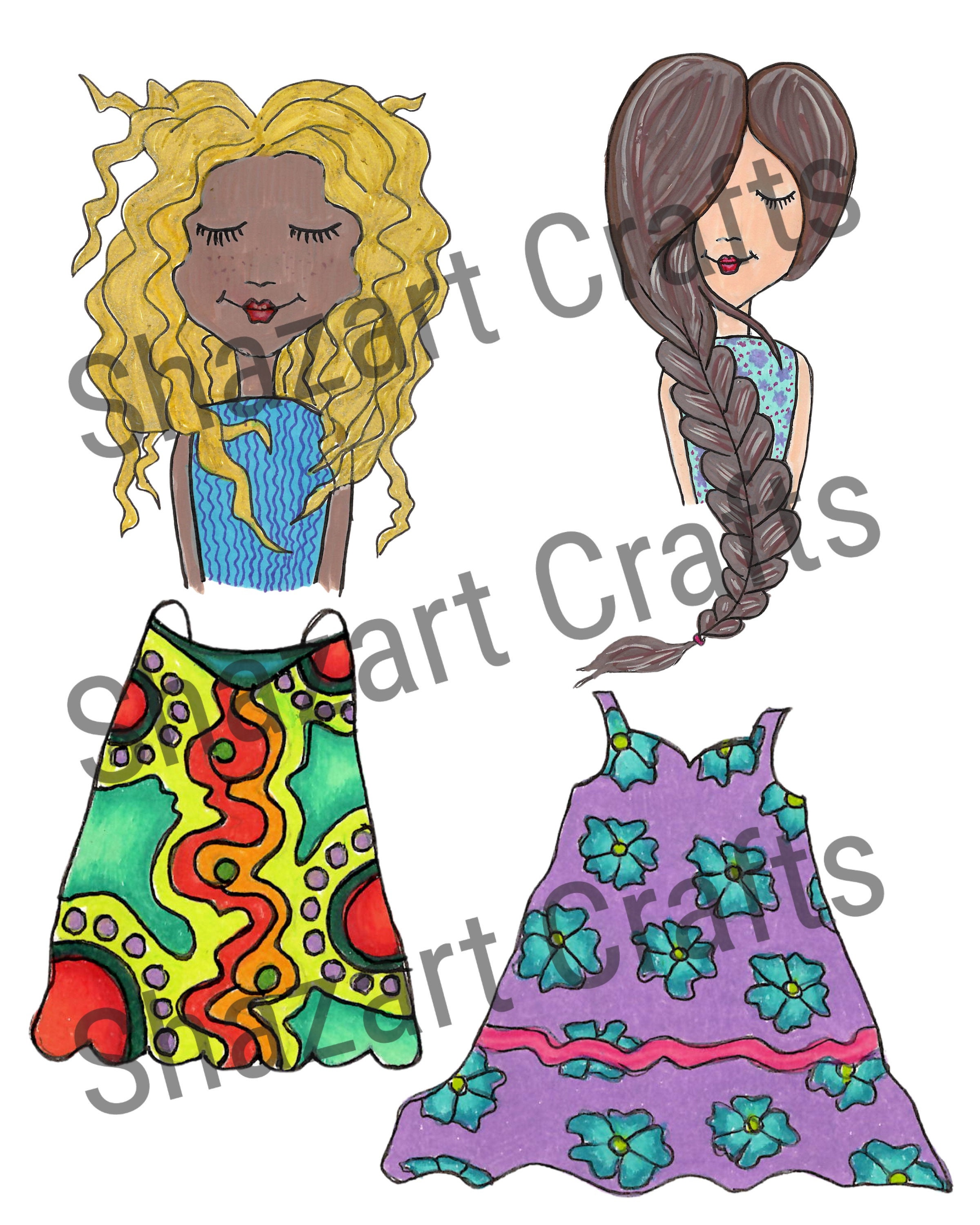 Paper Dolls, Art Journal Dolls, Doll Ephemera, Junk Journal, Paper Doll ...
