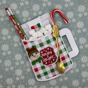Cocoa Mug with Holiday Spoon, Stocking Stuffer, Christmas
