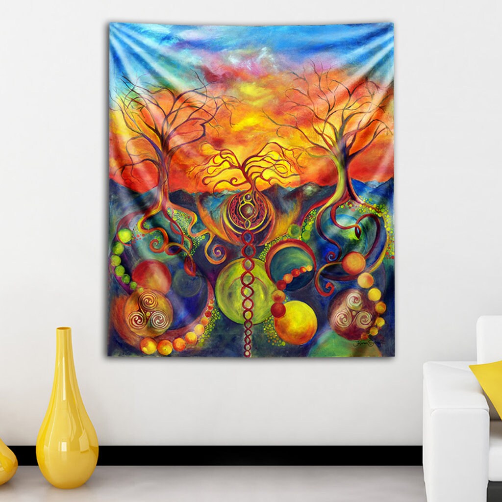 Tree of Life Tapestry, Tree of Life Wall Hanging, Visionary Art - Etsy Australia