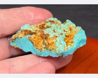 Natural Cripple Creek Turquoise Rough – High-Grade Blue with Golden Matrix