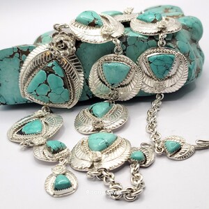 Turquoise Lariat Necklace Genuine Natural Webbed Green - Etsy