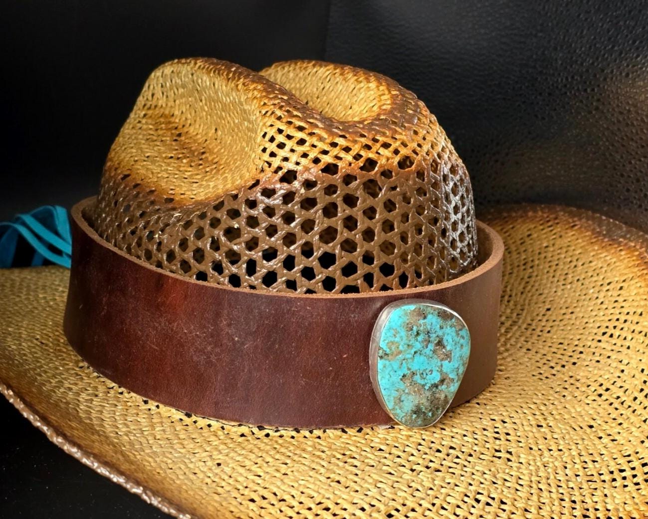 Turquoise Concho Hatband - Etsy