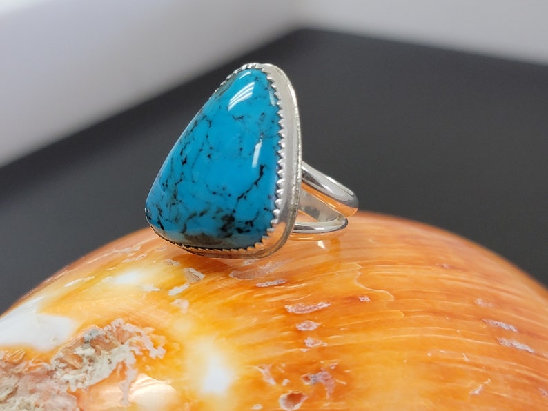 Size 5 - Kingman Turquoise Ring: Sterling Silver Southwestern Jewelry ...