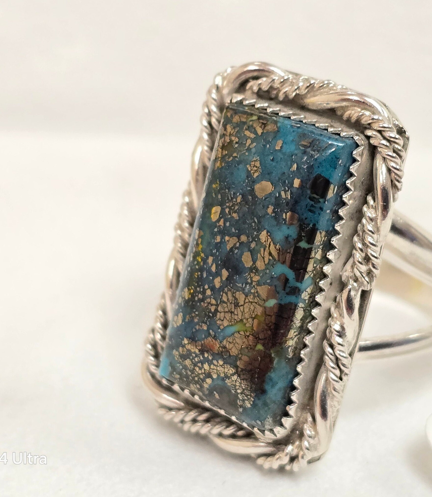 One Of A Kind Native American Navajo Blue Gem Turquoise Squares Sterling Silver Link Bracelet One Of A Kind Native American Navajo Blue Gem Turquoise Squares Sterling Silver Link Bracelet