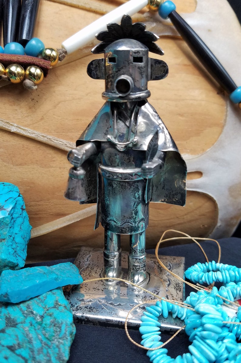 Sterling Silver Kachina Statue. Early Morning Singer. Etsy