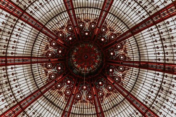 Paris Photography Galeries Lafayette Shopping Glass Paris Home Decor Art Photography Travel Photography French Wall Decor 8x10