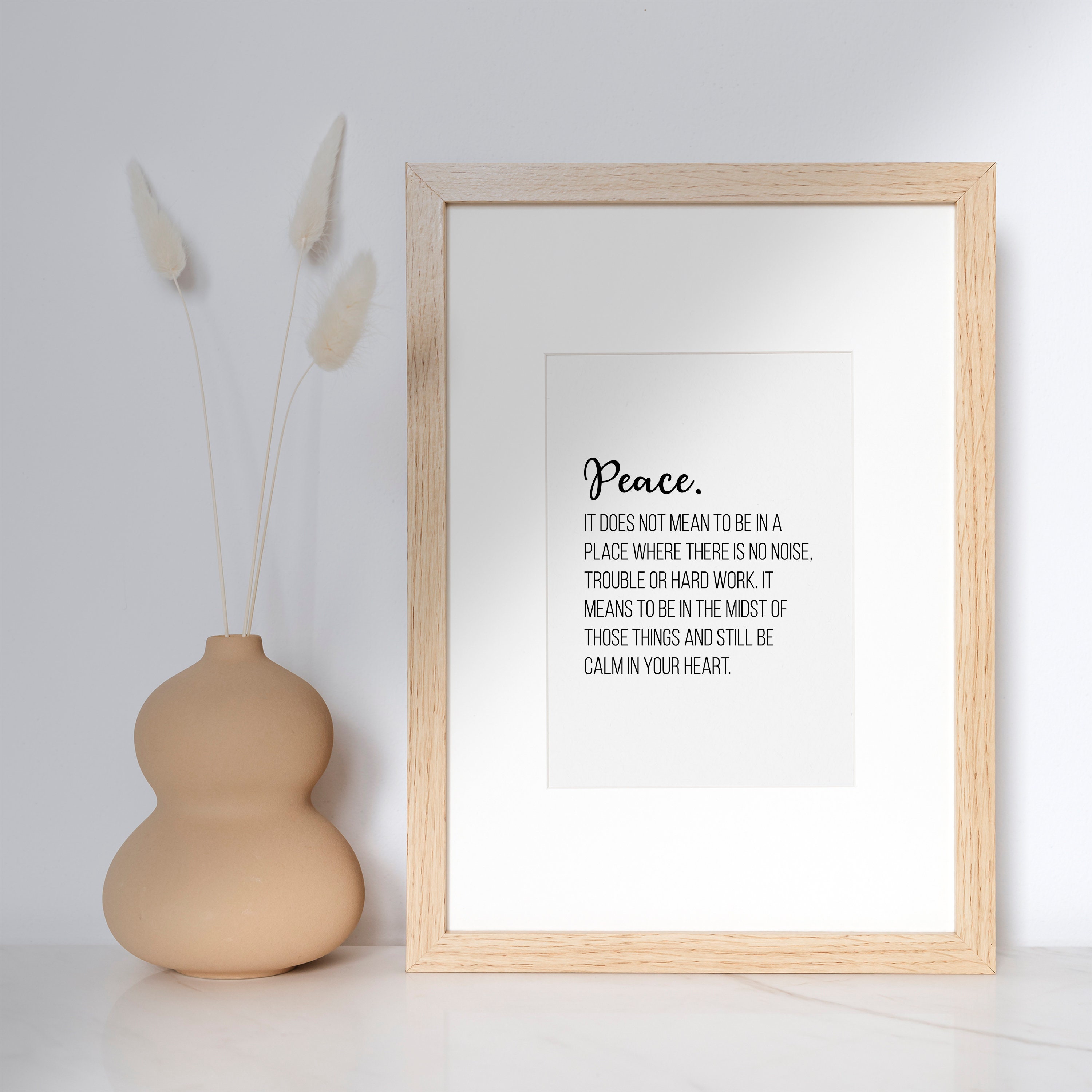 Printable Peace Poster Printable Typography Art | Etsy