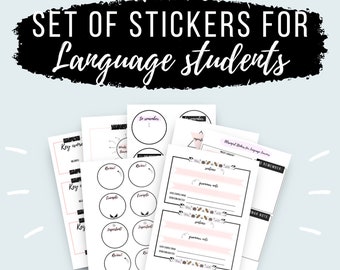 Set of Stickers for Language Learners