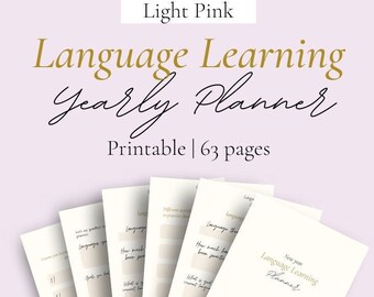 Language Learning Planner, Language Planner, Planner 2023, New year planner, Language Notebook, Study Planner, Organization, Blissogirl