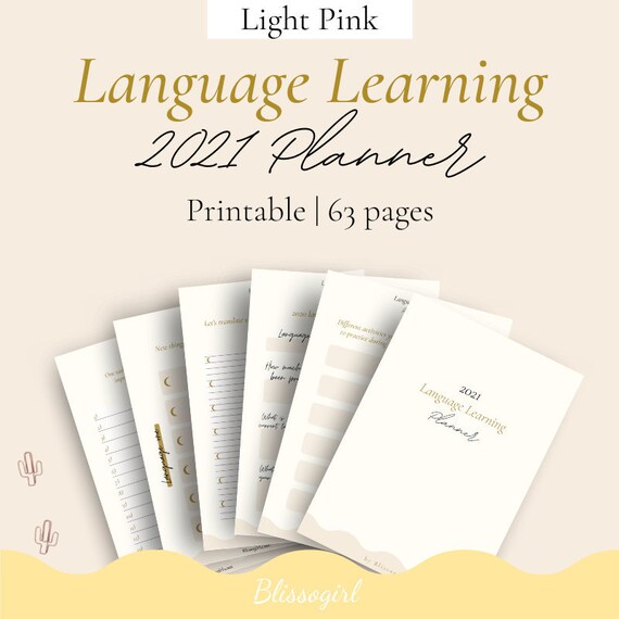 Language Learning Planner Language Planner 2021 Planner Etsy