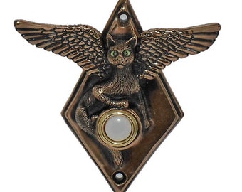 Bronze Bird Cat Doorbell