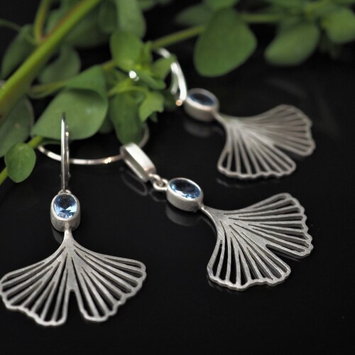 Ginkgo jewelry, silver shops ginkgo, wedding lewelry, ginkgo's leaves, ginkgo pendant, nature, art noveau