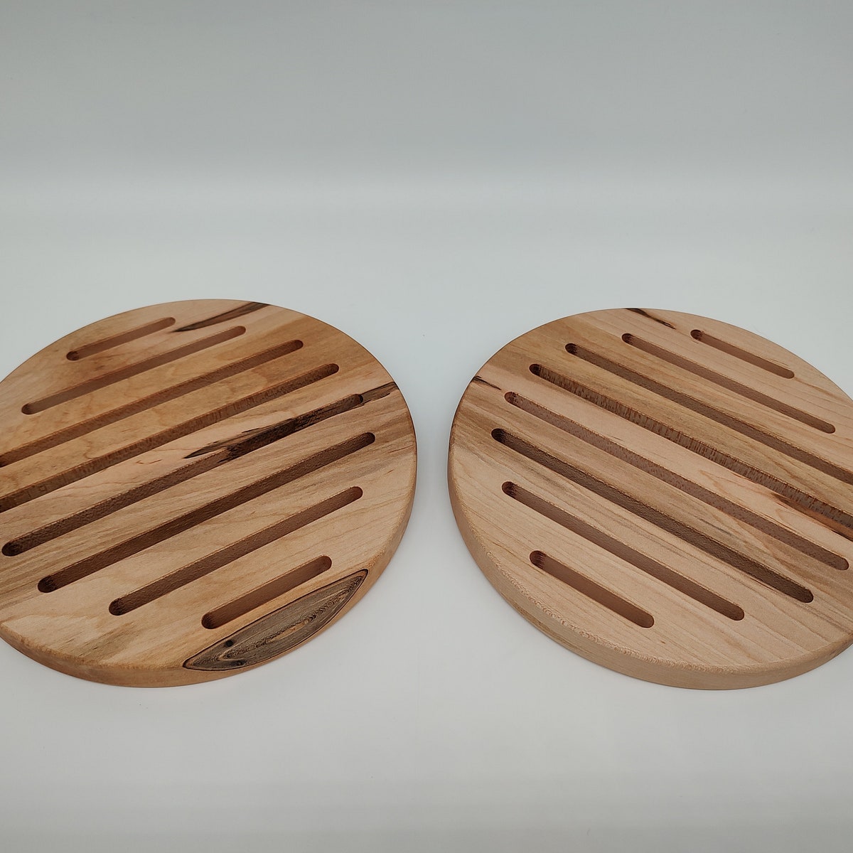 Trivet Set / 7.5 Inch / Circle Trivets / Hardwood - Etsy