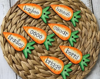 Personalized Easter Basket Tag, Easter Gift, Carrot Easter Gift, Easter Ornament