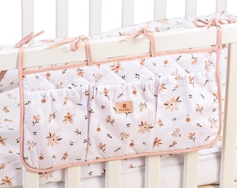 Bed Pocket, Crib Organizer, Baby Bedside Organiser, Utensil basket, bedside caddy