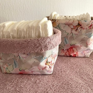 Utensilo, cesta de armazenamento floral, cesta de armazenamento de fraldas resistente à água, cesta de fraldas