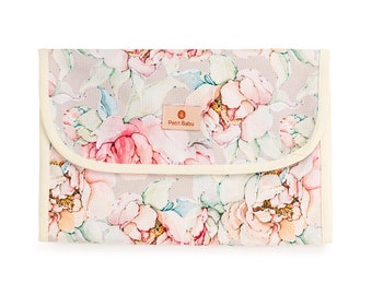 Floral diaper bag, Windeltasche mit Blumen, Wickeltasche, baby shower gift