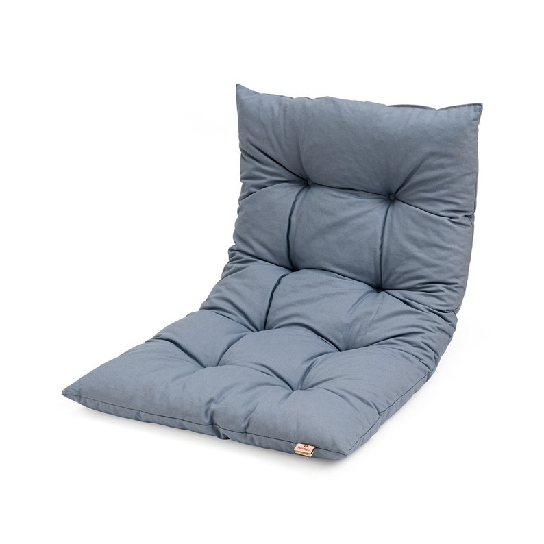 Oreiller de sol pour enfants, coussin de sol en coton, pouf de sol, oreiller de sol capitonné bohème 60x110 cm Jeans Blue