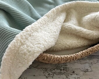 Coperta Per Bambino Minky Reversibile 100x70 Cm, Morbida Con Fossette, Neutra Per Culla E Passeggino - 4