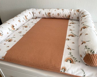 Matelas à langer arc-en-ciel, Matelas à langer neutre, Matelas à langer gaufré 75 x 75 cm