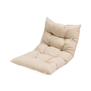 Oreiller de sol pour enfants, coussin de sol en coton, pouf de sol, oreiller de sol capitonné bohème 60x110 cm Light Beige