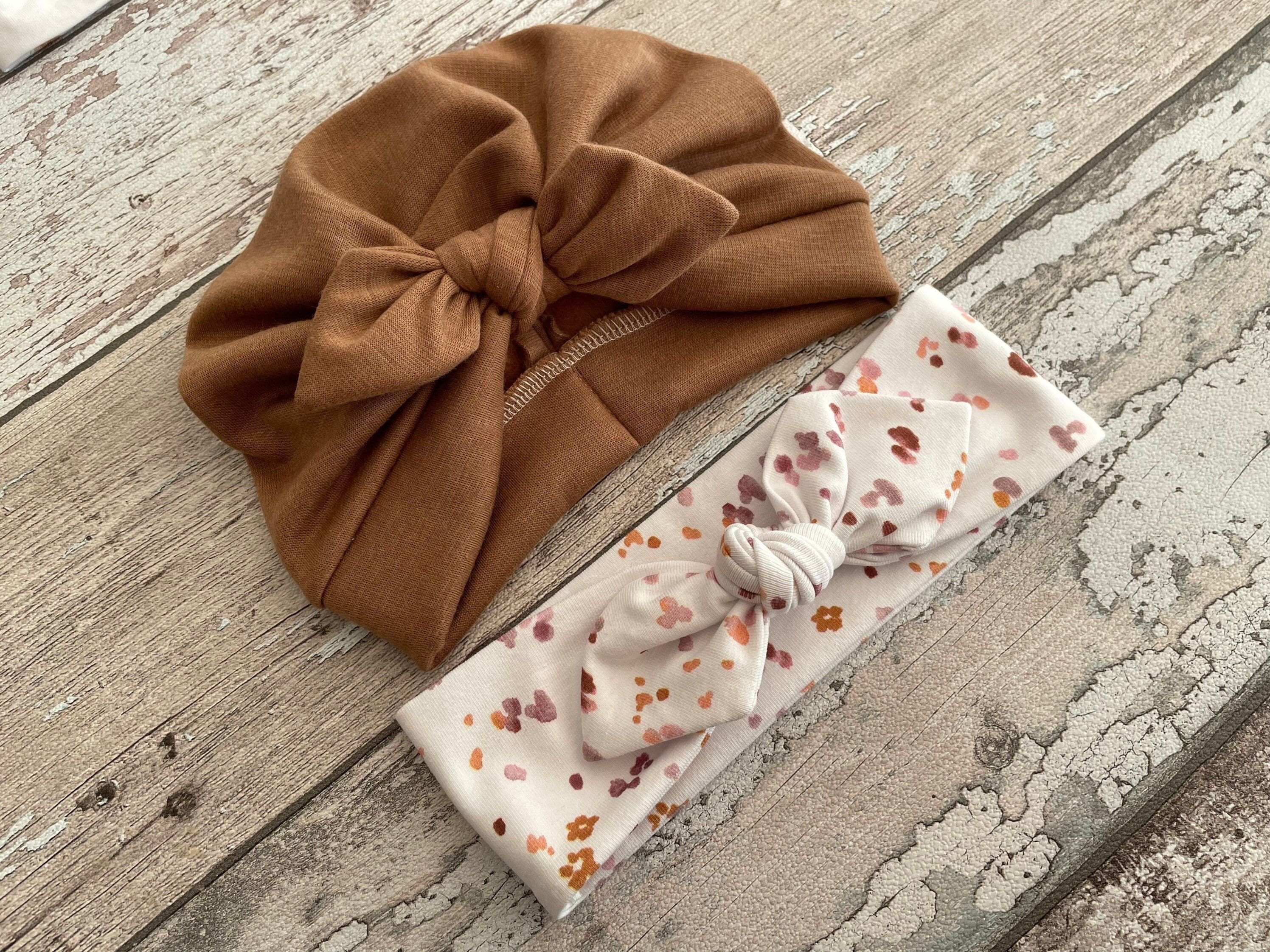 Aisha's Design Instant Turban With Bow For Women - 95% Cotton Head Wrap, Hijab Cap, One Size (Sand Brown) - View #7
