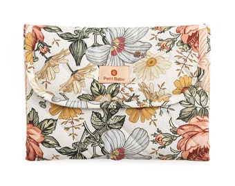 Vintage Blumen Wickelunterlage, Reise Wickelunterlage, Wickeltasche, Tragbare Baby Wickelunterlage