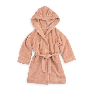 Bathrobe for kids, baby bathrobe, pink hooded bathrobe image 6