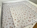 Wasserabweisende Wickelauflage mit Blumenmuster, Wrapping pad, changing pad with brown Flowers , Water repellent changing pad, winding pad