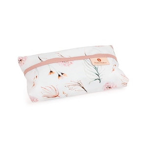 Cubierta de toallitas húmedas Flores rosas, cubierta de toallitas para bebés, Feuchttuchtasche