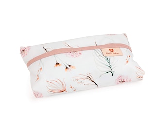 Hoes voor vochtige doekjes Roze bloemen, hoes voor babydoekjes, Feuchttuchtasche