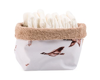 Utensilo Wild goose, Water resistant Storage Basket, Diaper Storage Basket, diaper caddy