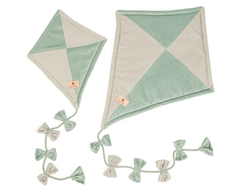 Stoff-Kite-Meeresgrün Wanddekoration für Kinderzimmer, Kinderzimmer Wanddeko