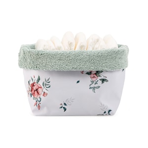 Utensilo com rosas selvagens, cesto de armazenamento resistente à água, cesto de armazenamento de fraldas, porta-fraldas