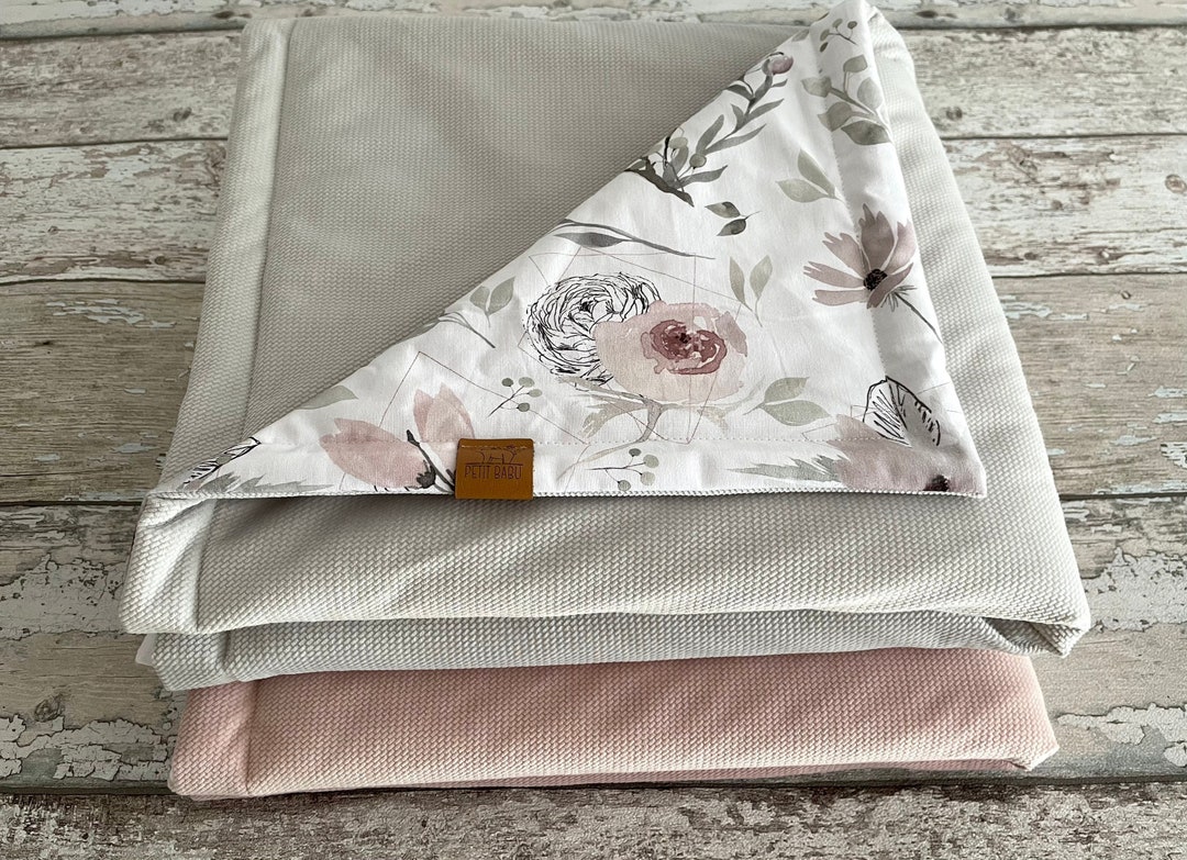 Velvet Baby Blanket With Magnolia Flowers, Soft Velvet Blanket for