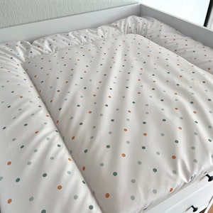 Matelas à langer hydrofuge, coussin d'emballage à pois blancs, matelas à langer, matelas à langer résistant à l'eau image 1