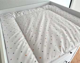 Matelas à langer hydrofuge, coussin d'emballage à pois blancs, matelas à langer, matelas à langer résistant à l'eau