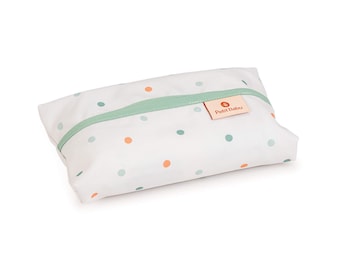 Wet wipes cover Polka dot, baby wipes cover, Feuchttuchtasche