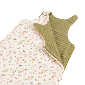 Saco de dormir floral para bebê Flor de maçã, dorminhoco, saco de dormir