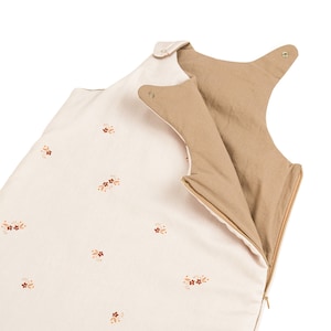 Saco de dormir para bebê floral bege Campo, dorminhoco para bebê, saco de dormir