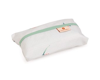 Grijze hoes voor vochtige doekjes, hoes voor babydoekjes, Feuchttuchtasche