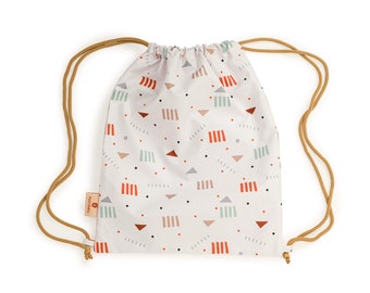 Gym bag for boys with triangles, Turnbeutel, Shoe bag
