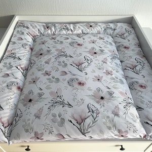 Tvättbar lindningsmatta Magnolia, avfallsbeständig inslagningsmatta, skötbädd, vattenavvisande skötbädd, lindningsmatta