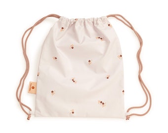 Bolsa de gimnasio para niñas con florecillas, bolsa de gimnasio, bolsa para zapatos