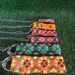 Handwoven Martingale Dog Collar, Pet collar, Mexican Collar, Choke Collar