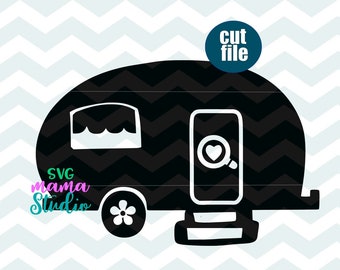 Camping Trailer svg, Camper svg, dxf, png, instant download, Trailer svg for cricut and silhouette, Camping svg, Camp svg, Trailer clipart