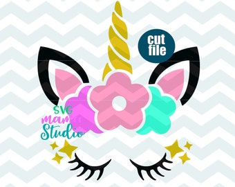 Unicorn SVG, dxf, png file for cricut, birthday girl svg, unicorn birthday girl, unicorn birthday svg files for cricut, birthday unicorn svg